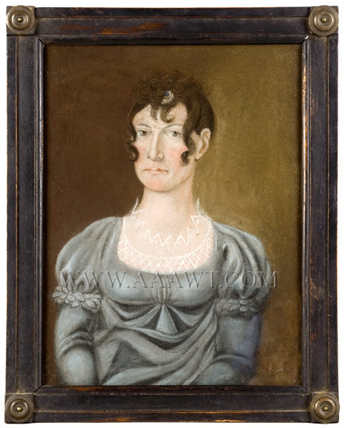 Portrait, Lady in Blue, Pastel
Anonymous
1820's, entire view